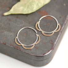 Load image into Gallery viewer, Little Scalloped Hoop Earrings