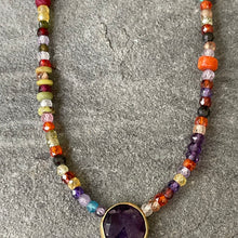 Load image into Gallery viewer, Amethyst and Multi-stone Necklace