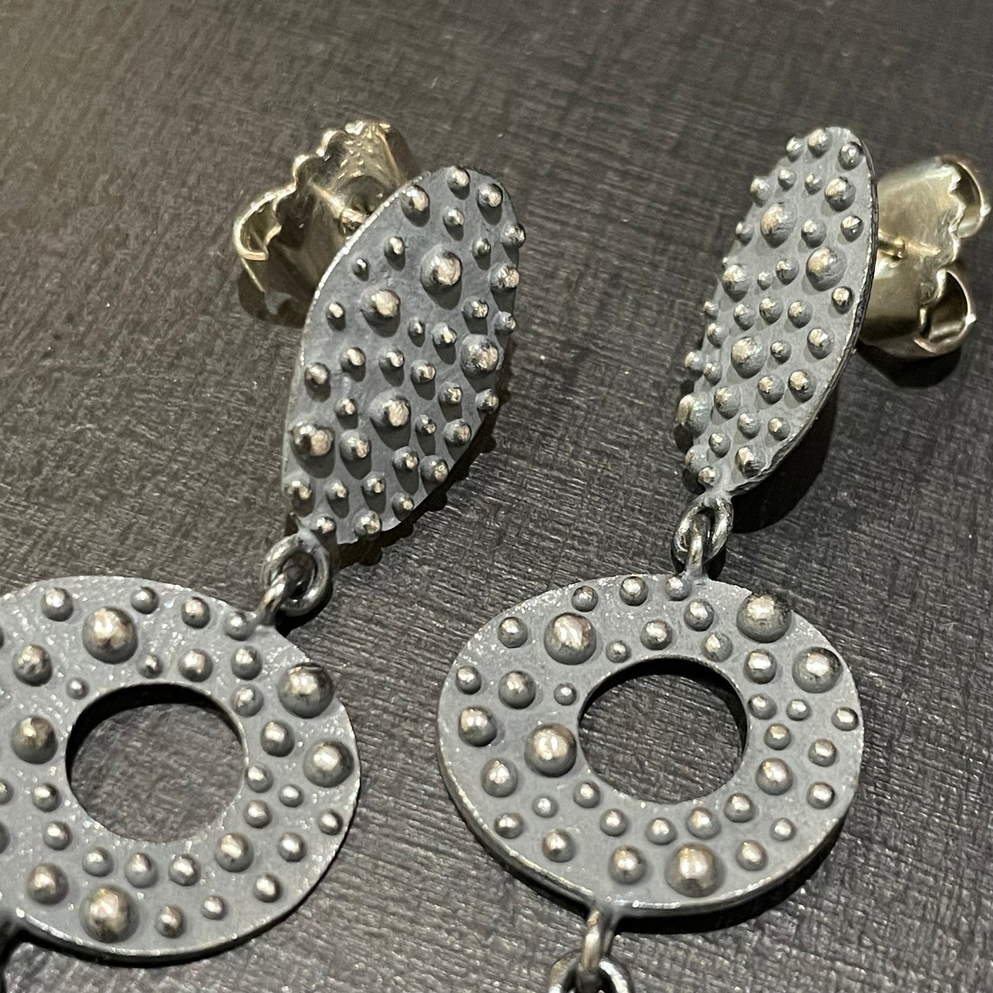Bumpy Three Tier Earrings