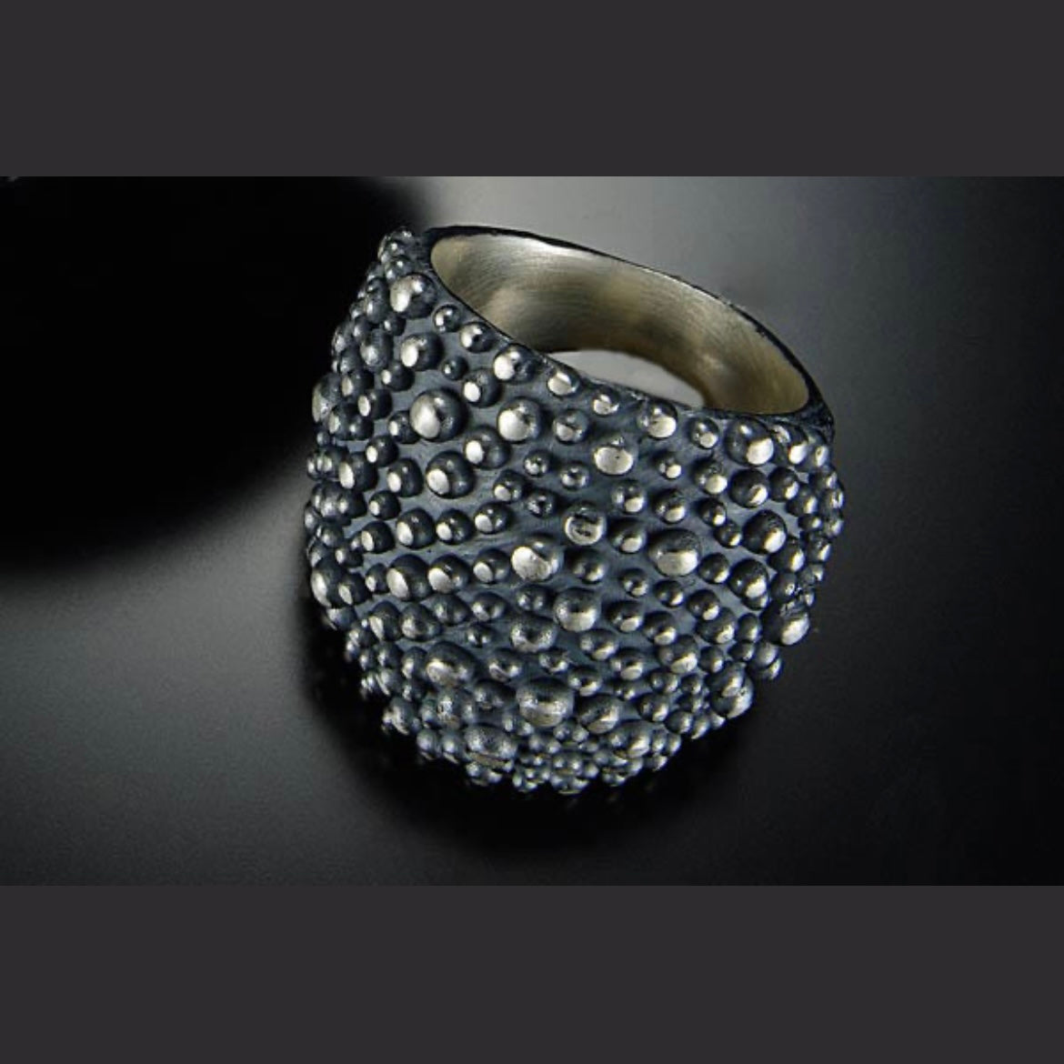 Bumpy Wide Domed Armor Ring