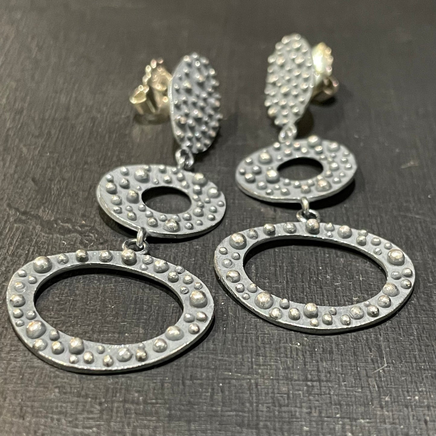 Bumpy Three Tier Earrings