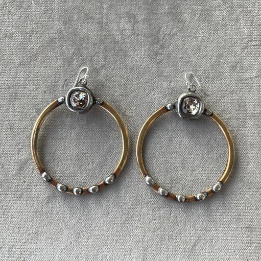 Big hoops with Swarovski