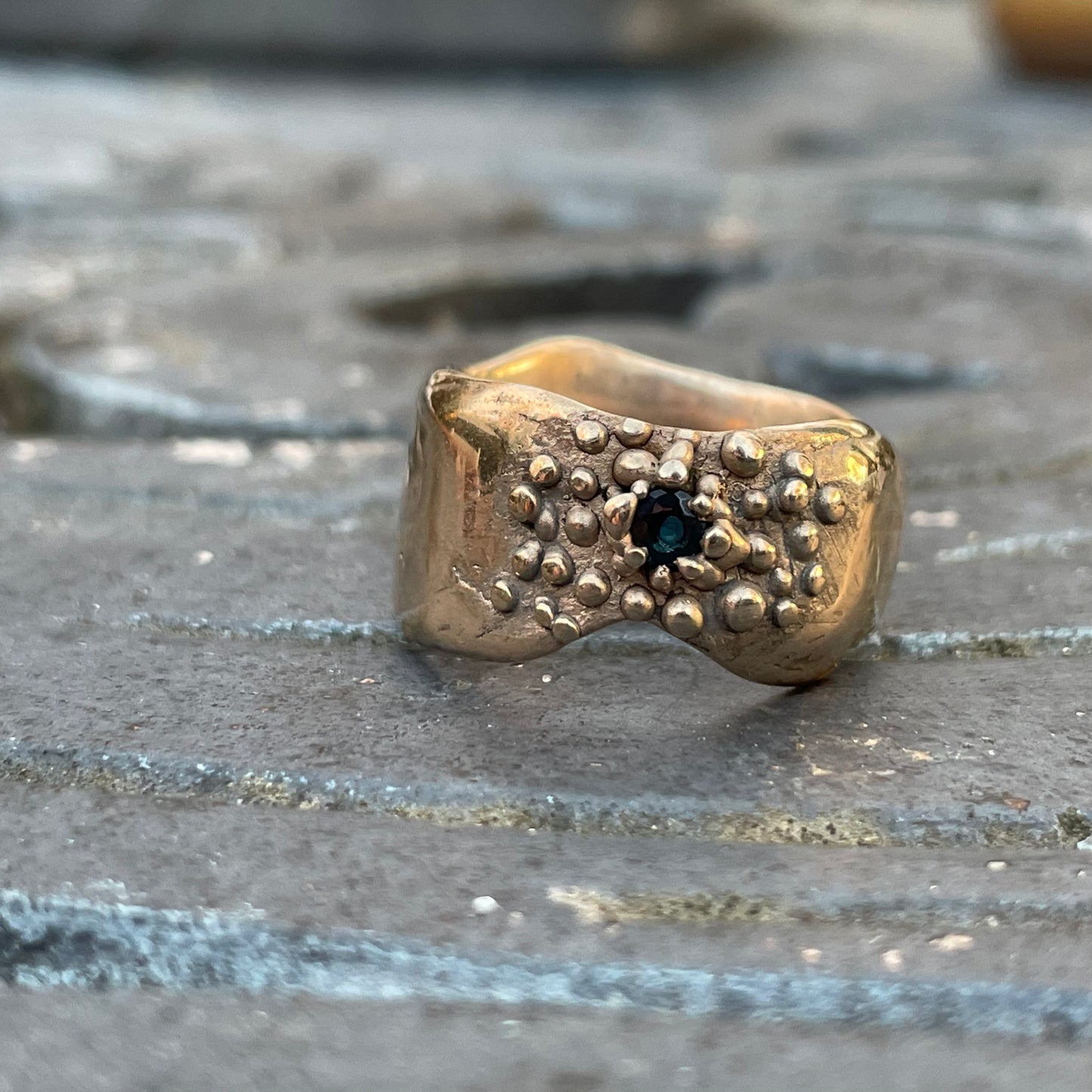 Bronze and Sapphire Ring
