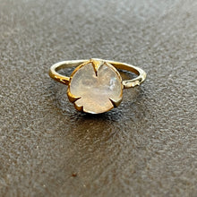 Load image into Gallery viewer, “Mystical Solitaire” moonstone and yellow gold