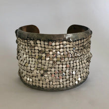 Load image into Gallery viewer, Silver Plated Mesh Cuff Bracelet