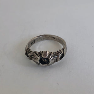 Tri-Barnacle Ring -Sterling Silver