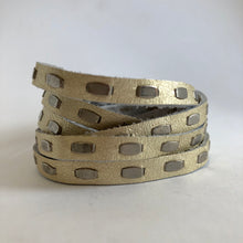 Load image into Gallery viewer, Studded leather wrap bracelet