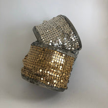 Load image into Gallery viewer, Gold Plated Mesh Cuff Bracelet