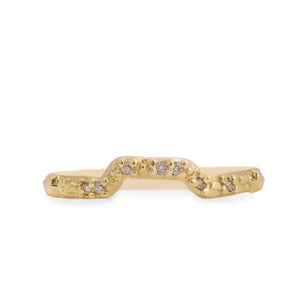 “Mesa” Black Diamond studded ring