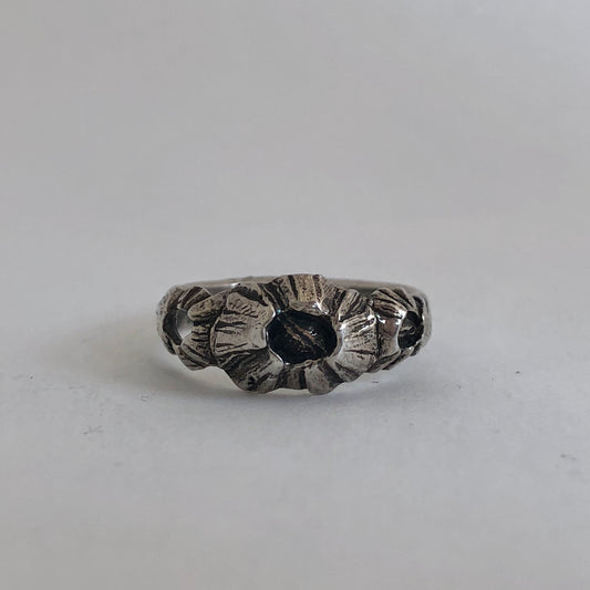 Tri-Barnacle Ring -Sterling Silver