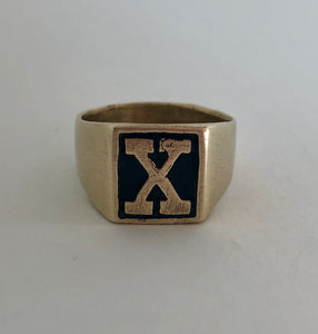 Traditional “X” Signet Ring