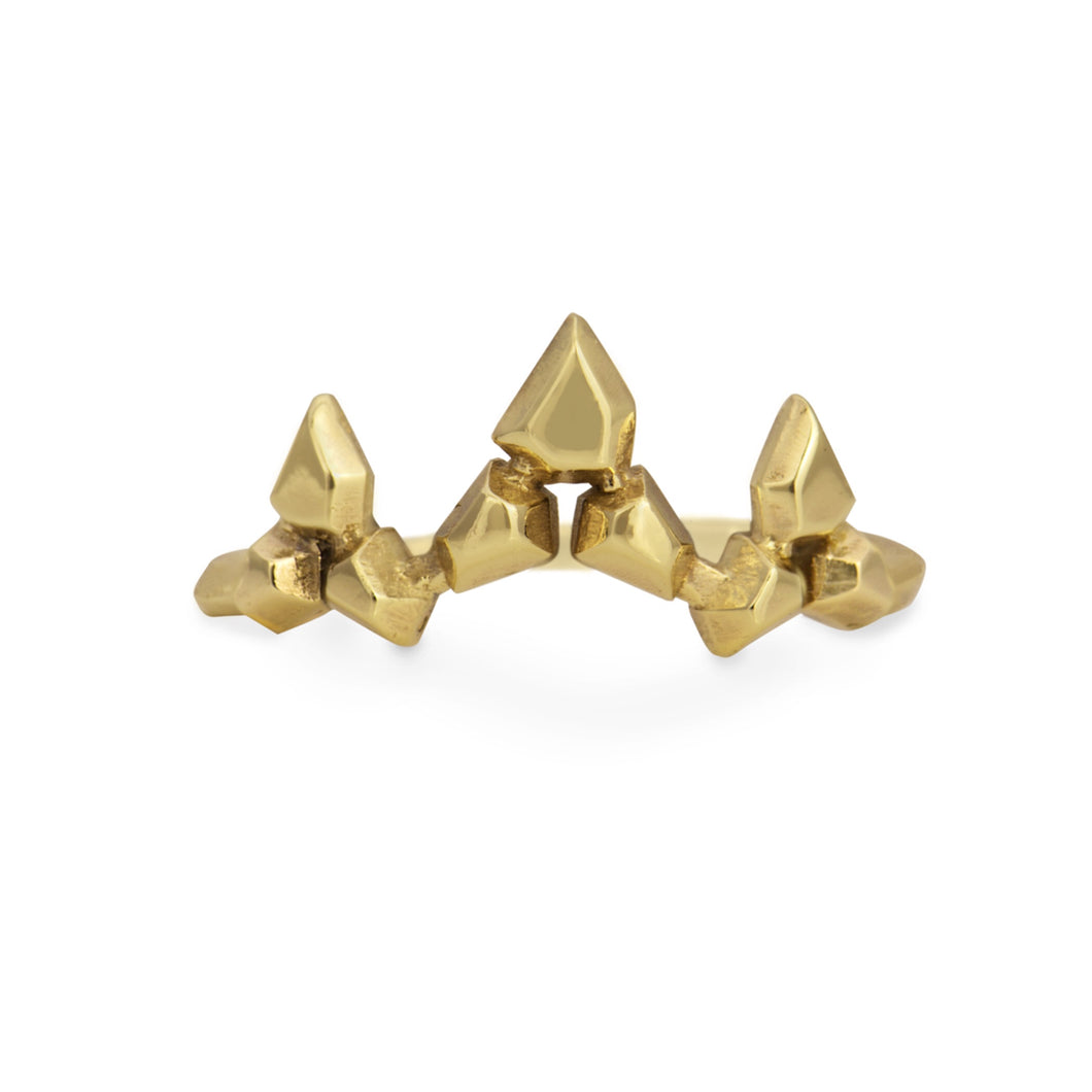 “Desert Crown” ring in 10k gold