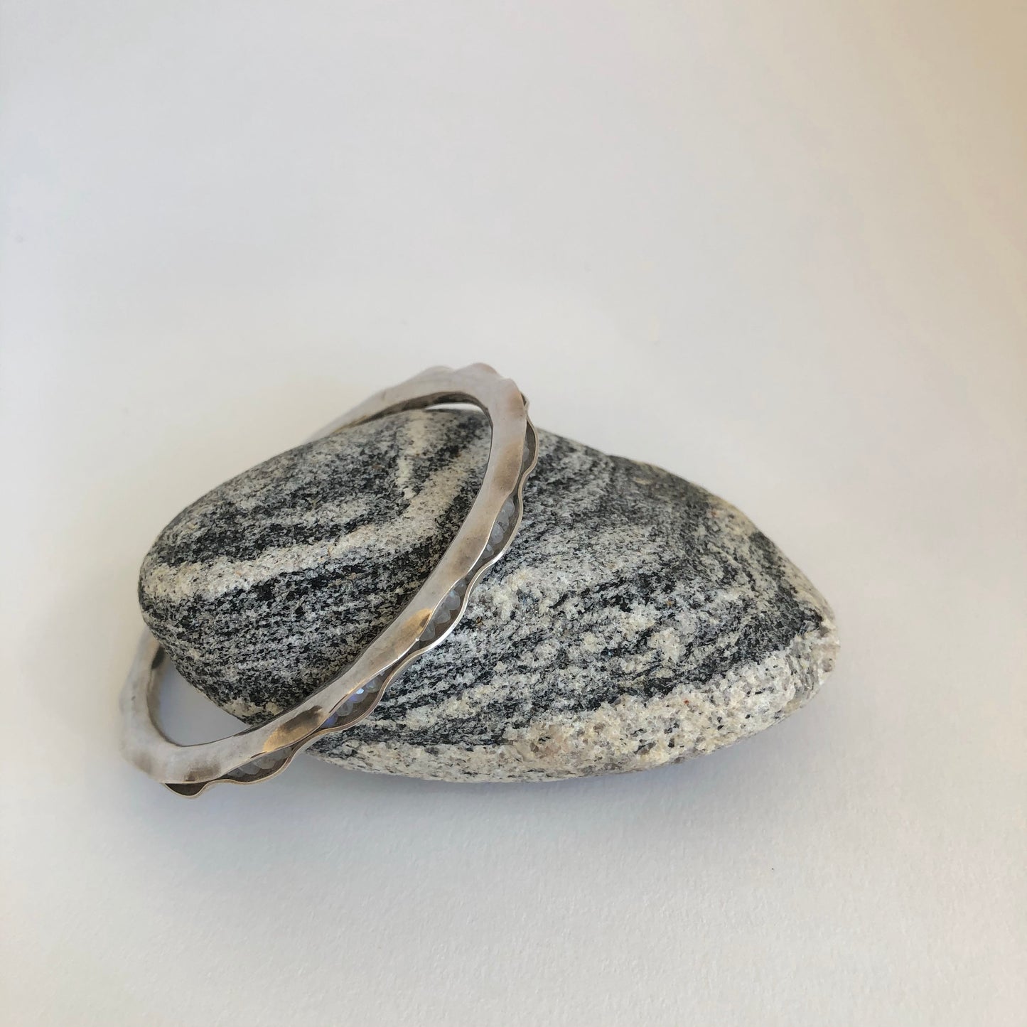 Sterling Silver Beaded Channel Bracelet