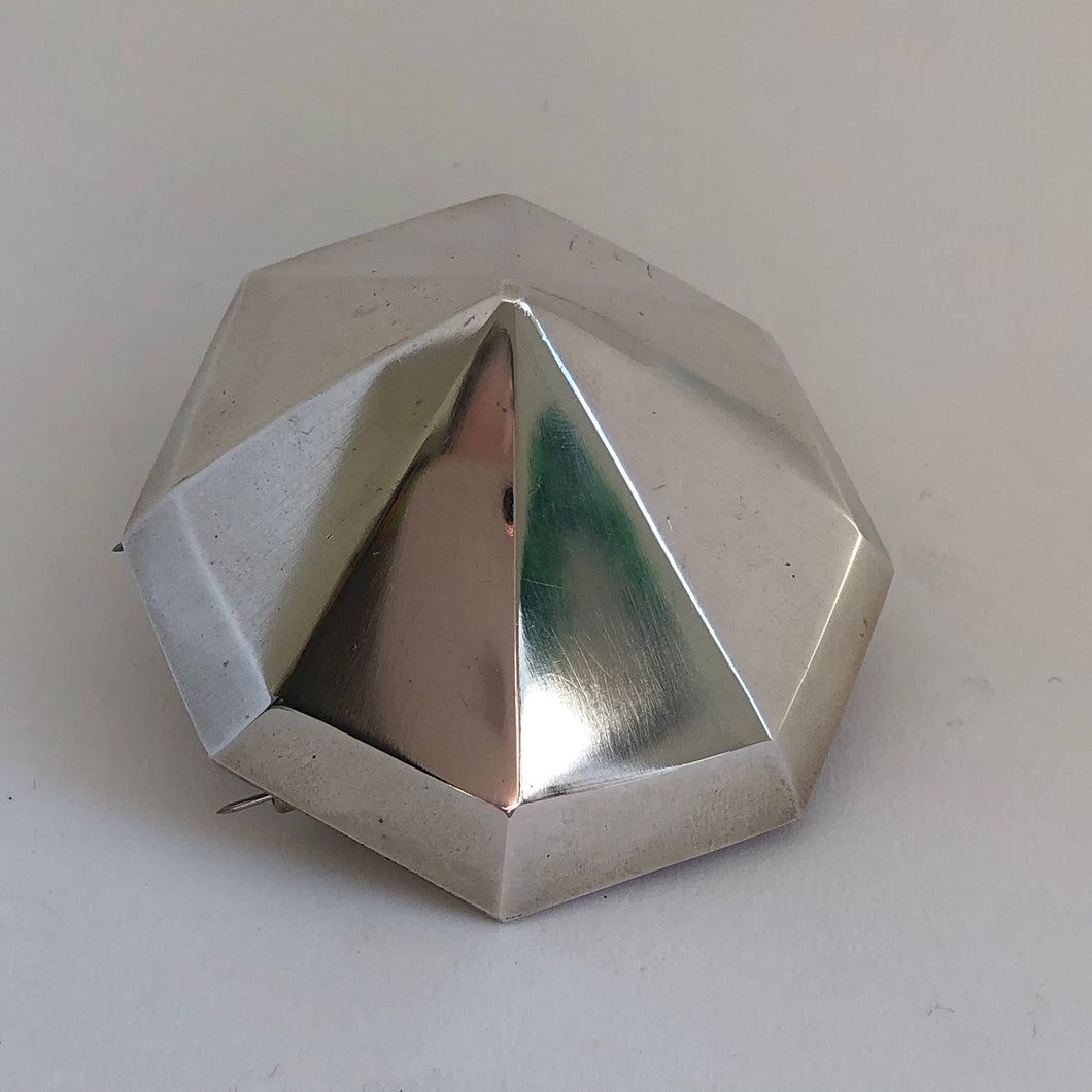 Sterling Silver Pyramid Brooch